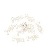 Confettis ""joyeux noël"" en bois naturel lot de 10