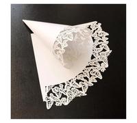 Confettis Mariage 30Pcs Kraft Paper Cones Wedding Confetti Cones Bouquet Petals Candy Bags Boxes Flower Holder With Hemp Ropes Label Stickers Tape(Butterfly)