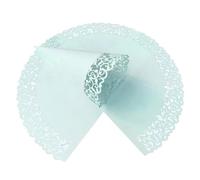 Confettis Mariage 50Pcs Lace Flowers Paper Wedding Cones Candy Holder White Blue Wedding Confetti Paper Cup DIY Cups Party Decorative Accessories(Olive)
