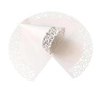 Confettis Mariage 50Pcs Lace Flowers Paper Wedding Cones Candy Holder White Blue Wedding Confetti Paper Cup DIY Cups Party Decorative Accessories(MINT GREEN)