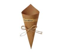 Confettis Mariage 50pcs Wedding Kraft Paper Cones Confetti Dried Flowers Tray Cone Holder For Wedding Shower Party Confetti Personalized Decor(Color 1)