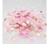 Confettis Mariage et Décoration Table Anniversaire - 10000 Pièces Confettis Biodégradables pour Baptême Fille, Aid Moubarak et Carnaval - Confetti Papier de Soie Rose et Or pour Candy Bar et Fête