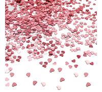 Confettis métalliques brillants en forme de cœur de 6 mm - Confettis en forme de cœur - Confettis en forme de cœur pour enterrement de vie de jeune fille - Confettis de table de mariage - Accessoires