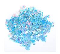 Confettis Multicolores en Forme de Fleur Paillettes Brillantes Paillettes Paillettes Bricolage Moule Art Enveloppe Décoration Fête de Mariage Saupoudrer Partie Décorations Fournitures(Couleur bleue)