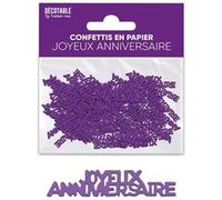 confettis papier anniversaire 5cm violet - générique cap24vl Violet G