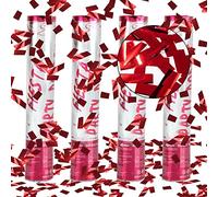 Confettis Poppers*4pcs, XiXiRan Lanceur Confettis Mariage, Canon à Confettis Anniversaire, Tube de Confettis, Confettis Canon Décoration, Lanceur de Confettis Canon, Confettis Tube Mariage