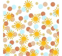 Confettis soleil Premier voyage autour du soleil Anniversaire Fille Décor Paillettes Baby Douche Table Décoration Thème Fête Doré Rose Blanc 1er Anniversaire Fournitures Bleu