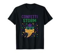 Confettis Tempête Mardi Gras Celebration Design T-Shirt