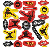 Confettis XXL * Ninja * comme décoration pour une fête de karaté et un anniversaire d'enfant | 51 pièces | Décoration de table Jouets de fête judo