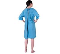 Confezioni Lella Chemise de Nuit Hôpital Ouverte Derrière - Blouse Hôpital dégent, bleu ciel, Taille Unique