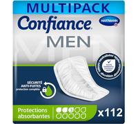 Confiance Men - Petites Protections Anatomiques Absorbantes pour Hommes - Discrètes - d'Absorption - 3 gouttes (Fuites Urinaires Moyennes) - pH Neutre à la Peau - 8x14 Unités
