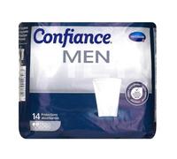 Confiance Men - Petites Protections Anatomiques Absorbantes pour Hommes - Discrètes - Niveau d'Absorption = 2 gouttes (Fuites Urinaires Faibles) - pH Neutre à la Peau - 14 Unités