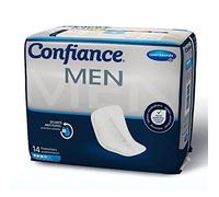 Confiance Men - Petites Protections Anatomiques Absorbantes pour Hommes - Discrètes - Niveau d'Absorption = 4 gouttes (Fuites Urinaires Moyennes) - pH Neutre à la Peau - 14 Unités