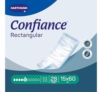 Confiance Rectangular Protections Absorbantes Droites 15x60cm 5 Gouttes 28 unités