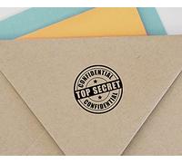 CONFIDENTIAL & TOP SECRET Stamp Auto-encrage Colop ronde Stamper- bureau encre rouge fixe 40 mm