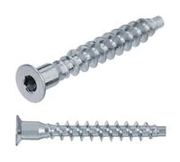 Confirmat Lot de 100 vis 7 x 70-100 pièces - Pour connecteur de meubles - Vis à bois - Raccord d'armoire - Vis à tête fraisée avec six pans creux