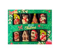 Confiserie Weibler | Coffret de 8 Figurines de Noël en Chocolat au Lait Cacao Minimum 36% - 1 x 80 Gr