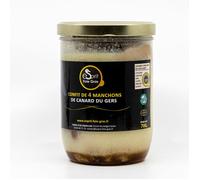 Confit de 4 manchons de canard du Gers - 700 G