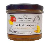 Confit de mangues au Piment d'Espelette AOP - Lou soleil - pot 110g