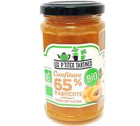 Confiture abricot 65% Bio - Les P'tites Tartines - pot 255g