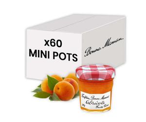 Confiture Abricot Bonne Maman 30 gr - 60 mini pots en verre