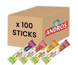 Confiture Andros Assortiment 4 Parfums 20 gr - Carton de 100 sticks