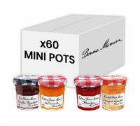 Confiture Bonne Maman Assortiment 4 Parfums Classiques 30 gr - 60 mini pots en verre