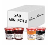 Confiture Bonne Maman Assortiment 4 Parfums Premium 30 gr - 60 mini pots en verre