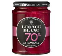 Confiture de framboise allégée en sucres, 70% de fruits, 320 g - intensité et équilibre dans la tradition française - Lot de 3