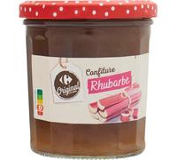Confiture de Rhubarbe au goût franc et naturel - Préparée avec 50 g de fruits pour 100 g, en pot en verre de 370 g, idéale pour des petits déjeuners équilibrés et gourmands - Lot de 4