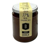 Confiture extra de fraises Fruita Blanch 77% de fruits, artisanale, sans conservateurs ni additifs, lot de 4 x 300 g, idéale pour le petit-déjeuner et les encas