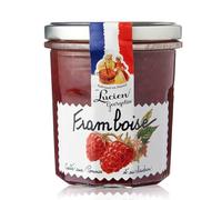 Confiture Framboise Pomme cuite au chaudron à l'ancienne - 50% de fruits, recette traditionnelle française - Pot en verre 320 g - Lot de 3