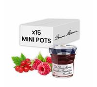 Confiture Gelée Groseille Framboisée Bonne Maman 30 gr - 15 mini pots en verre