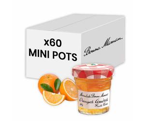 Confiture Marmelade d'Orange Bonne Maman 30 gr - 60 mini pots en verre