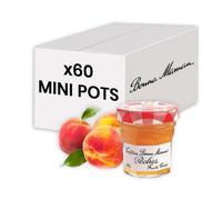 Confiture Pêche Bonne Maman 30 gr - 60 mini pots en verre