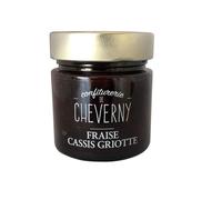 CONFITURERIE DE CHEVERNY-Confiture extra fraise cassis griotte bio Cheverny confitures - 280 g