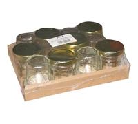 Confituriers - ARTUB - Lot de 12 - 44 ml - Couvercle doré - Verre