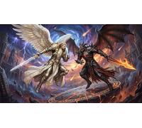 Conflit Céleste Puzzle 1000 Pièces Adultes Et Enfants,Dès 14 Ans,Défi, Ange et Démon,Déco Murale,Premium,Carton,Jeu Éducatif,Anti-Stress,Détente,Casse-tête 52x38cm