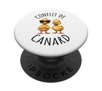 Conflit de Canards Humour Jeu de Mots Animal Duo Drôle PopSockets PopGrip Adhésif
