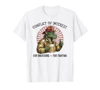 Conflit d'intérêts drôle Pompier Dragon Pompier bière T-Shirt