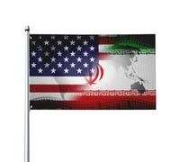 Conflit Entre Les États-Unis Et L'Iran Et Sanctions Ou Accord 4 Drapeau Résistant Aux Intempéries Drapeau De Jardin Couleurs Vives Garden Flag Pour Bar Intérieur Pelouse Balcon 90X150Cm