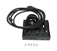Confluent Panneau Avant du Lecteur de Disquette 3,5 Pouces, hub USB 3.2, 10 Gbit/s Type C vers 2 Ports USB 3.0 avec Interface Audio Microphone Haut-Parleur, Adaptateur d'extension
