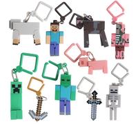 CONFO® 10pcs porte-clés thème Minecraft clé enfants jeux vidéos pendentif suspendus à la main Fermoirs Métal Crochet Porte-clés Acc