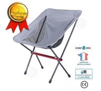 Confo® Chaise De Lune De Camping En Plein Air En Alliage D'aluminium Chaise De Pêche Pliante À Dossier Haut De Campi Multicolore