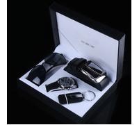 CONFO® Coffret cadeau d'affaires cadeau fête des pères cadeau d'anniversaire petit ami aîné hommes ceinture lunettes montre