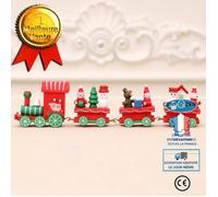 CONFO® Décorations de Noël ornements de train en bois de noël cadeaux de personnes âgées de noël pour enfants ornements de train de