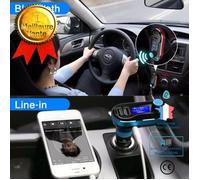 CONFO® kit Bluetooth voiture transmetteur FM musique allume cigare jack main libre fonction appels sans fil téléphone haut parleur