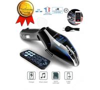 CONFO® transmetteur voiture Bluetooth FM prise allume cigare auto télécommande lecteur MP3 port clé USB+carte TF IPhone écran music