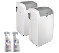 Conforama Pack 2X Climatiseur Mobile Monobloc Déshumidification pour Surface 35m2, 3 Vitesses