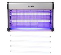 Conforama Perel Destructeur Anti Moustiques Insectes, 30W Désinsectiseur UV et 4 Tubes de Recharge 15W